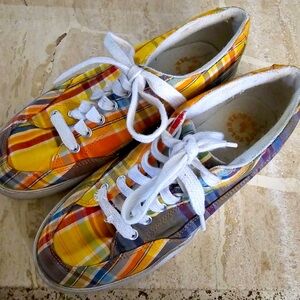 Plaid Multicolor Polo Sneakers Size 9
